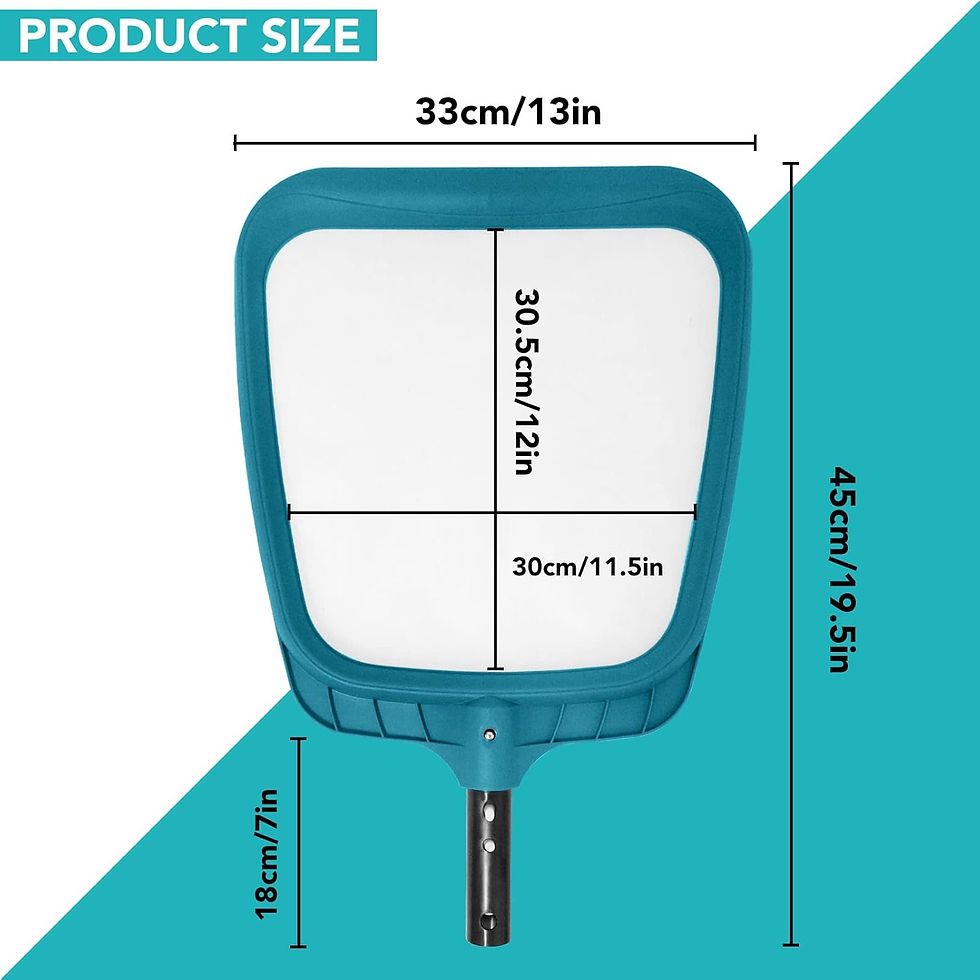 Thumbnail: POOLWHALE Professional Pool Skimmer Net,Fine Mesh Net Bag,Heavy Duty Swimming L