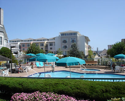 Garden pool at Seapointe Village.