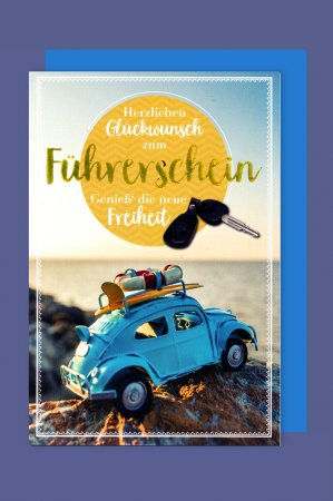 Glückwunschkarte zum Bestandenen Führerschein
