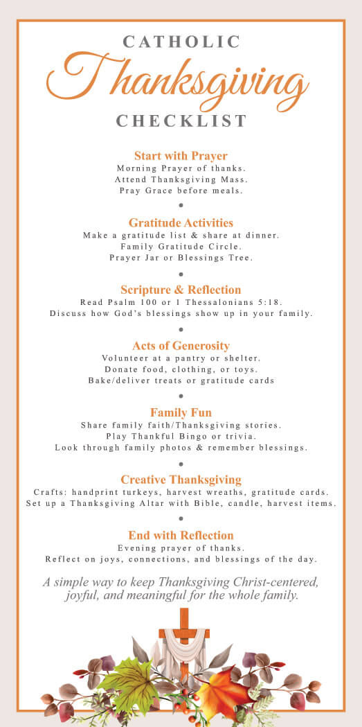 Catholic Thanksgiving Checklist