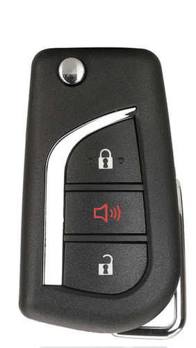Toyota Hilux / Corolla / Auris / Aygo 3 Button Flip Key Casing - TOY48 Blade