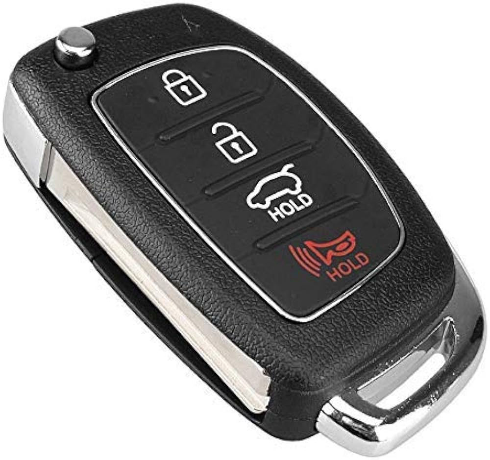 Hyundai 4 Button Flip Key Casing - HYN17R Blade