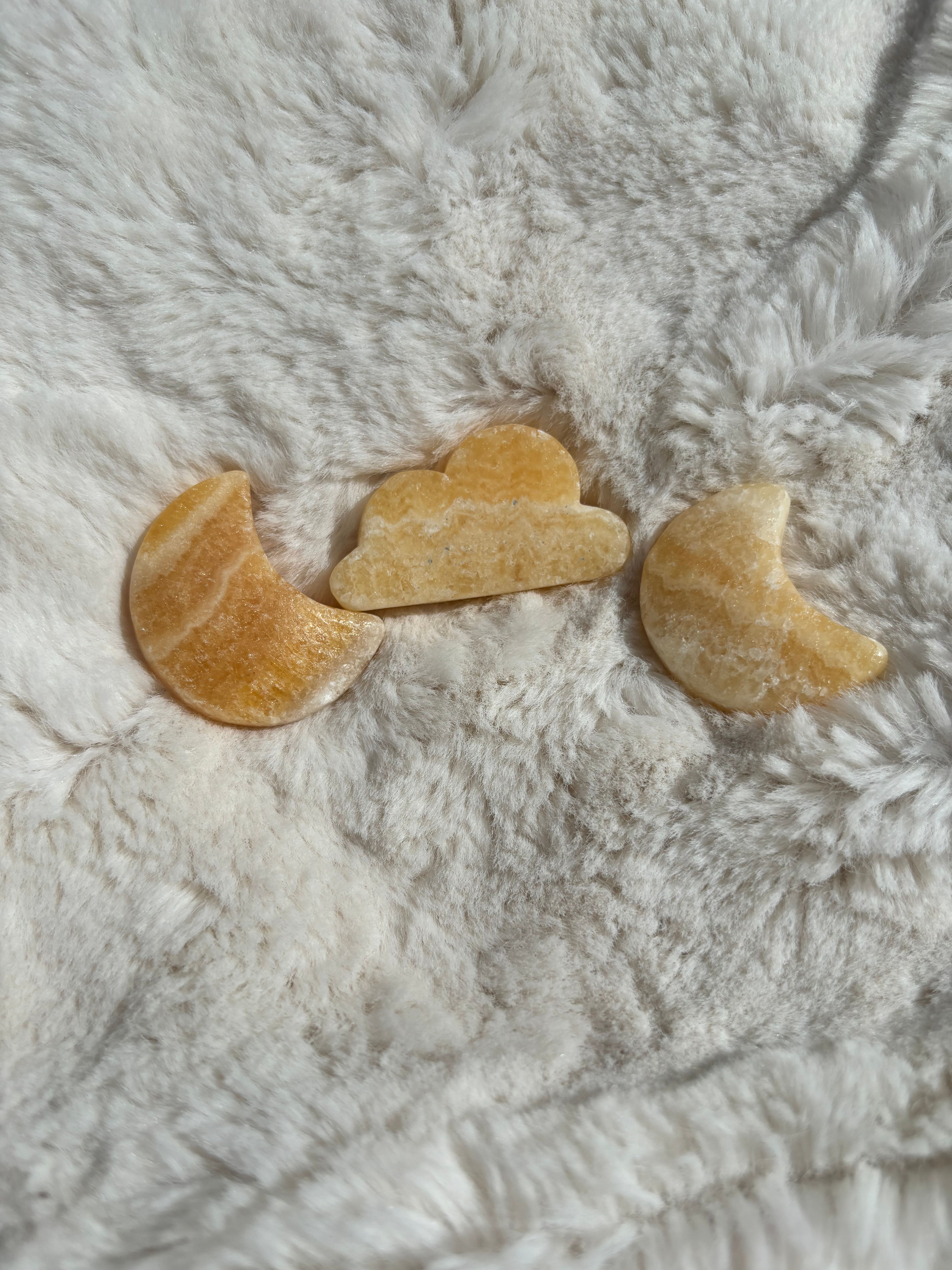 Orange Calcite Carvings