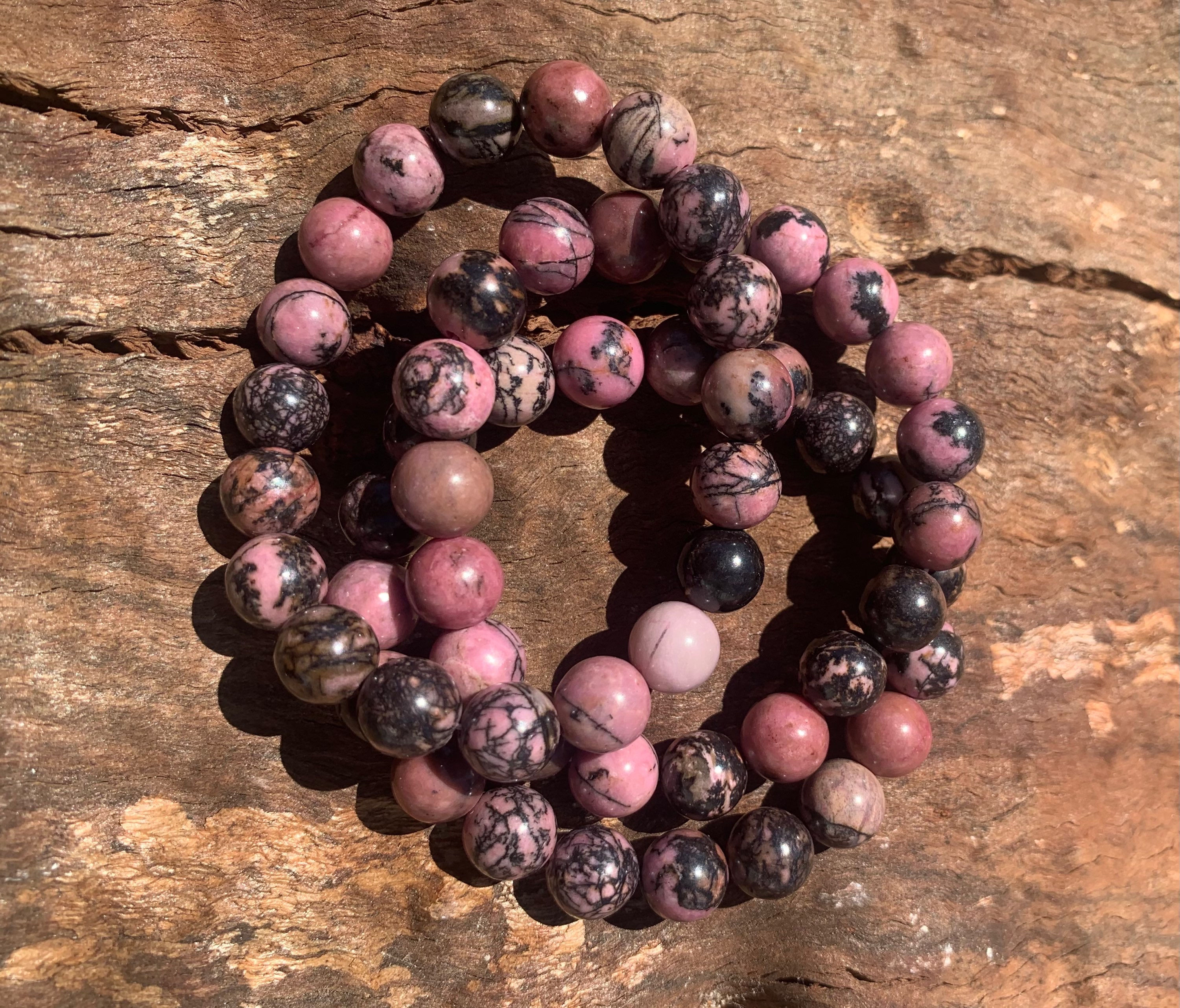 Rhodonite Bead Bracelet