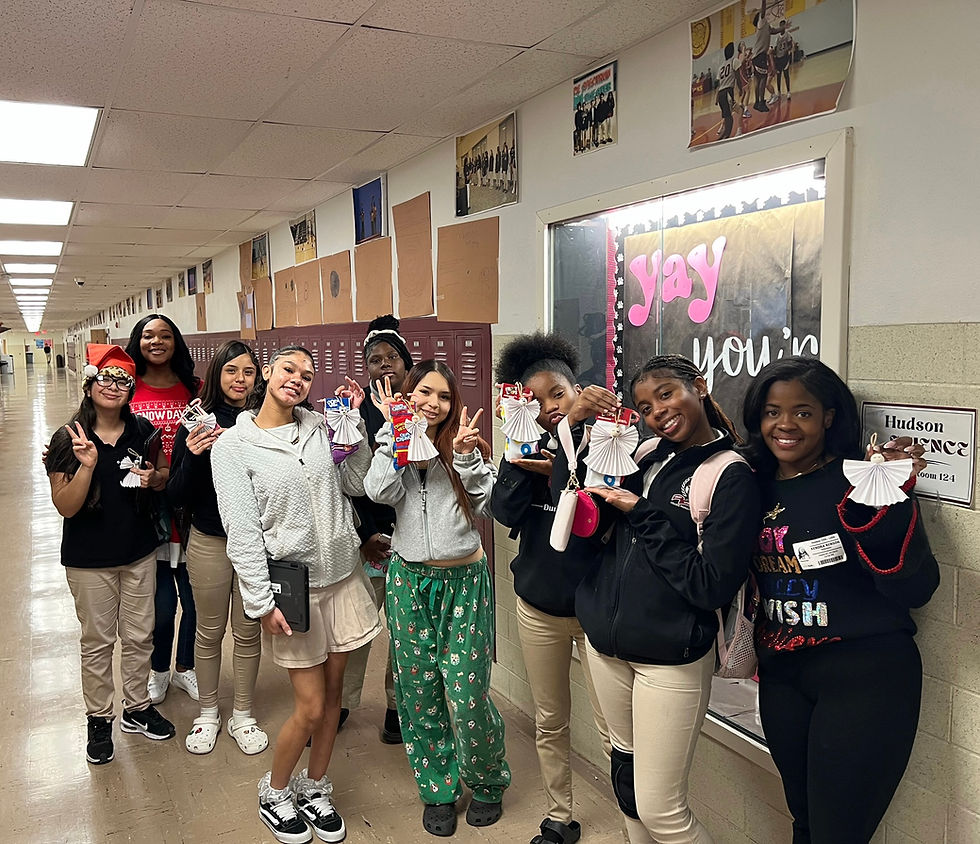 Wrapping up the semester by making ornaments and gifting socks! 