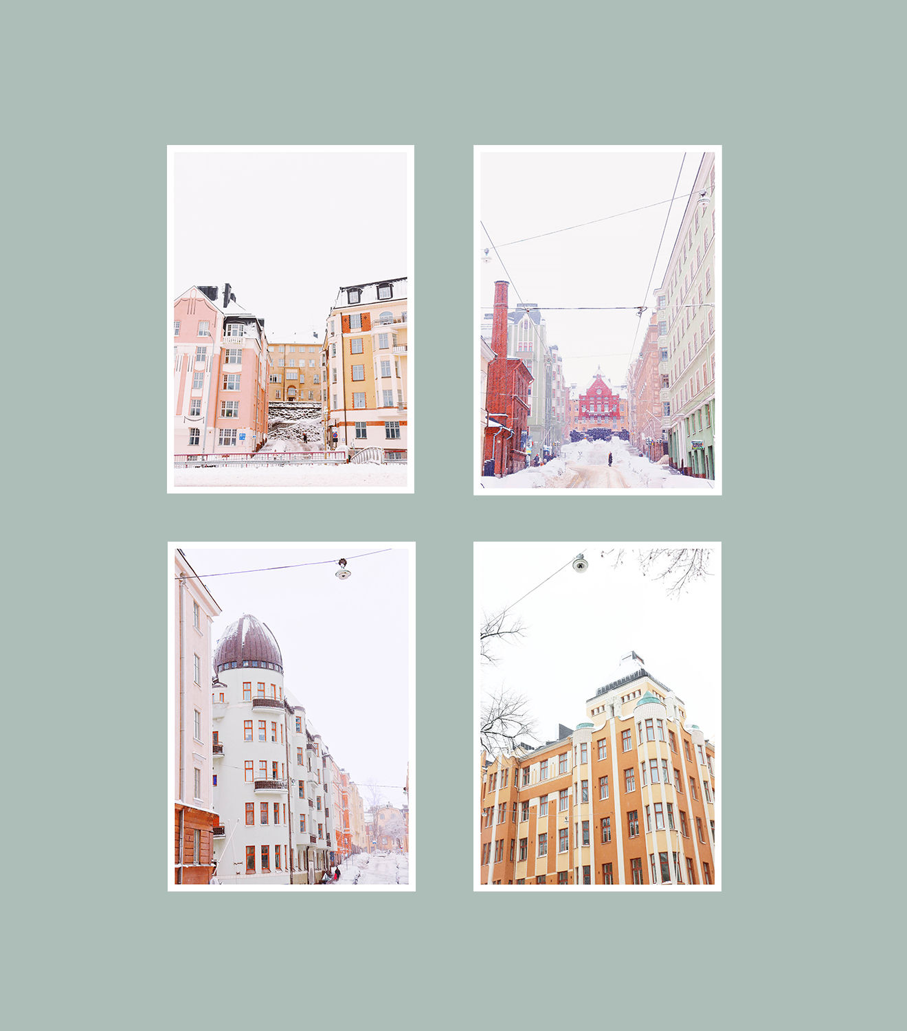 Kruna-postikorttisetti talvi 4 kpl A6