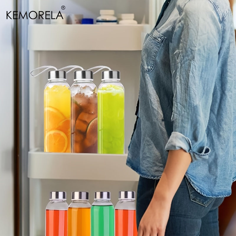 Glass Sports Water Bottle with Carrying Stra