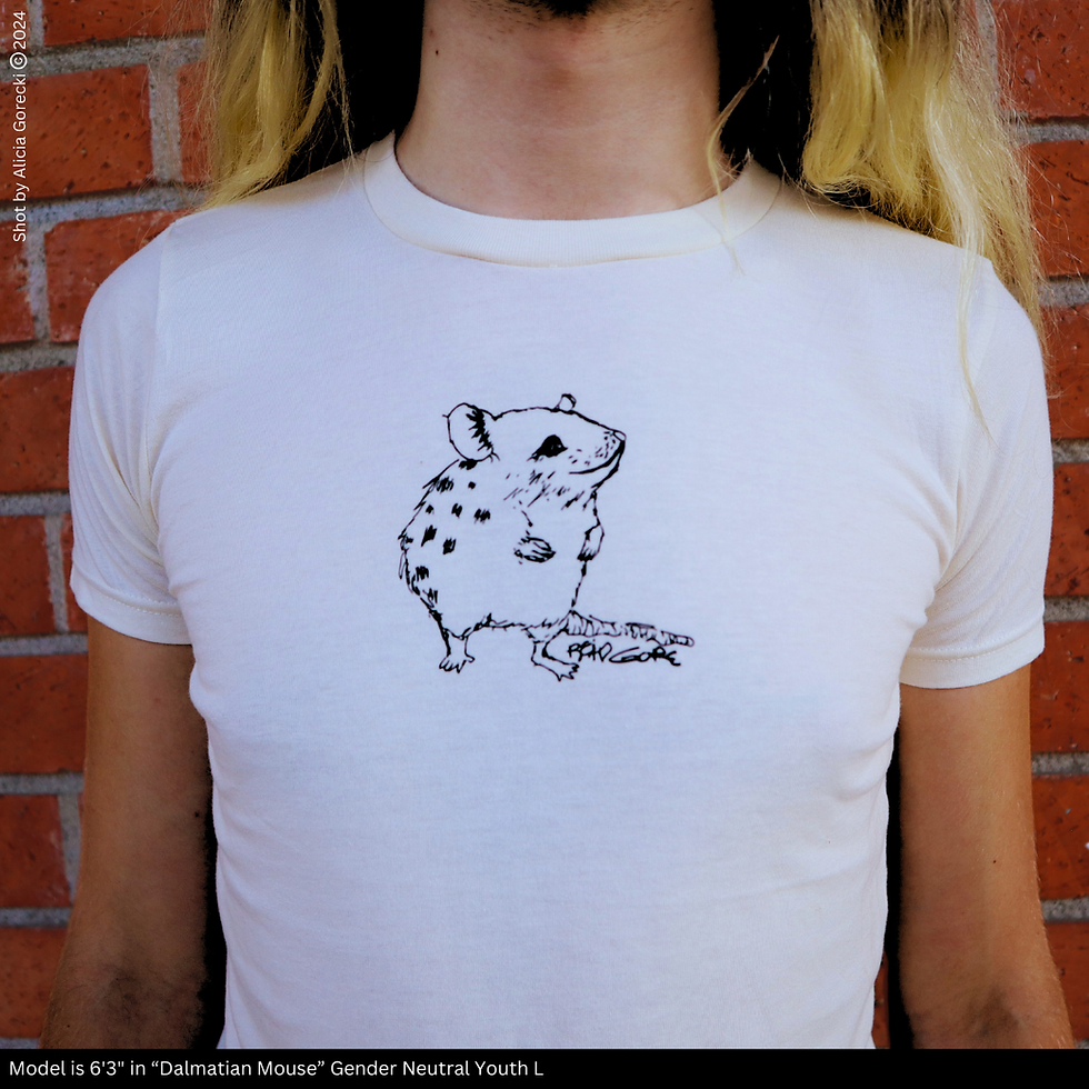 Thumbnail: Dalmatian Mouse Gender Neutral TShirts and Crop Tops