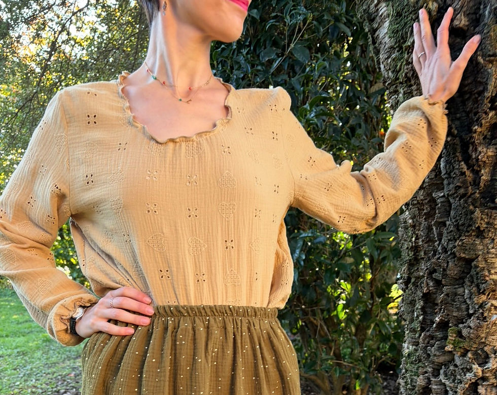 Miniatura: Camicia mussola cuori 