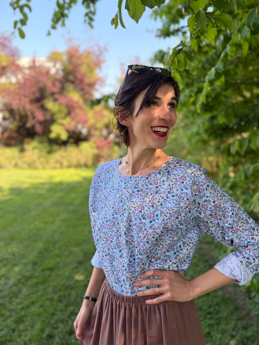 Miniatura: Camicia Hippie azzurra 