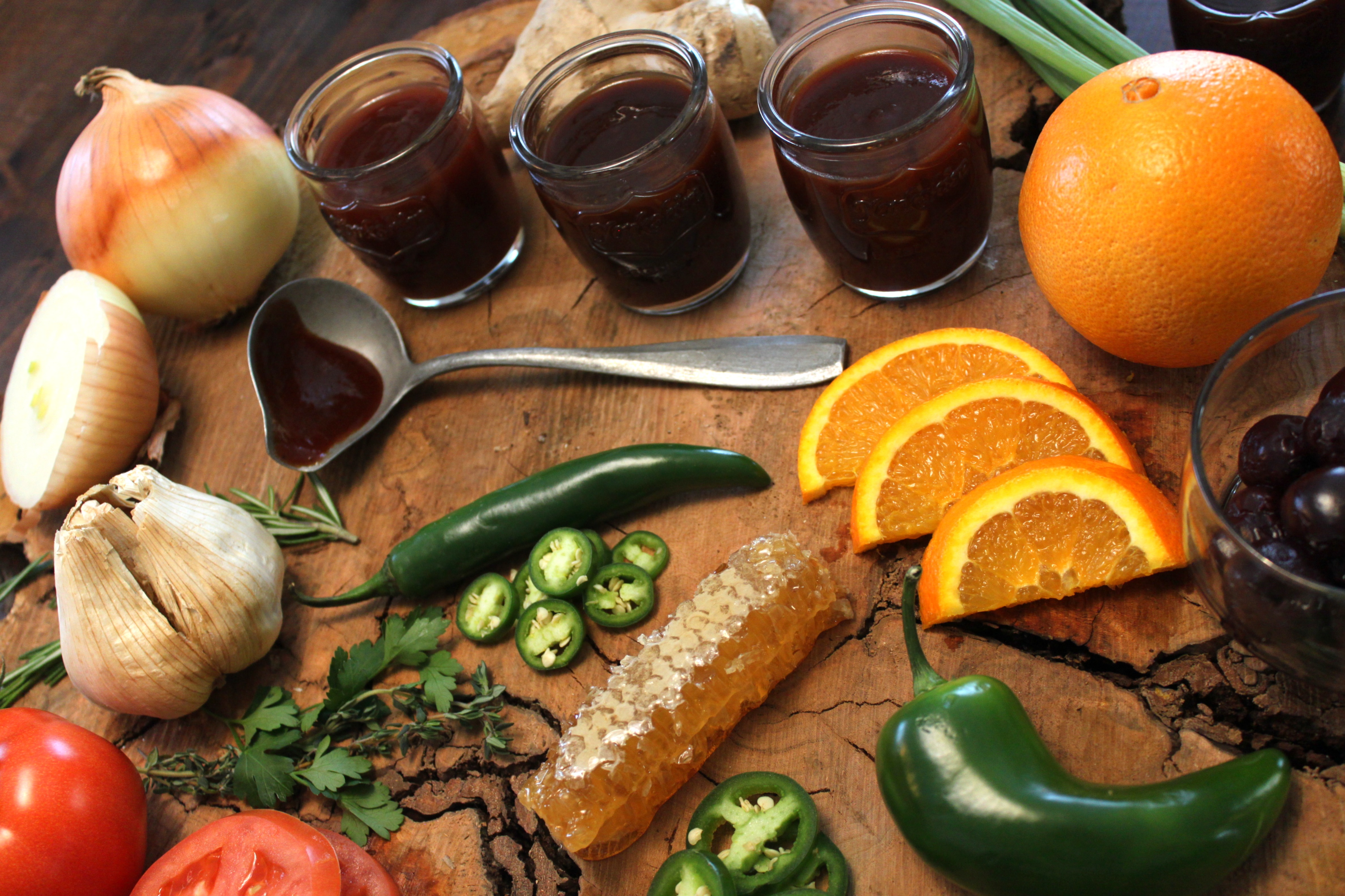 Arranged Food and Objects