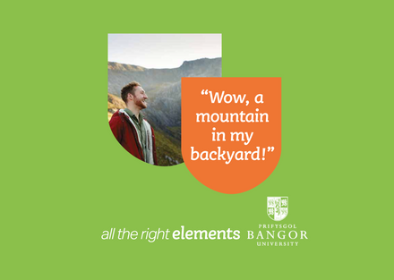 Concepts to promote the benefits Bangor University can offer students.