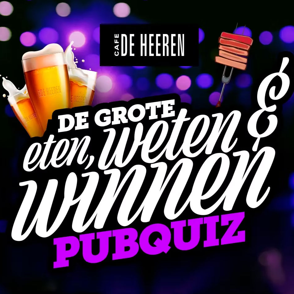 Eten, Weten & Winnen Pubquiz 20 november