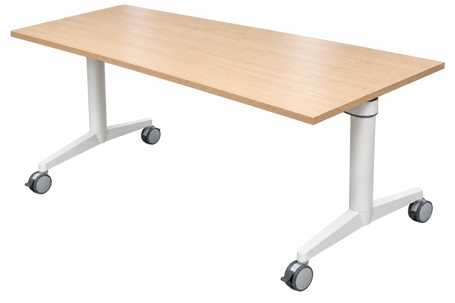 Table basculante sur roulettes avec plateau bois – STEELCASE (Qté : 19) TAB691