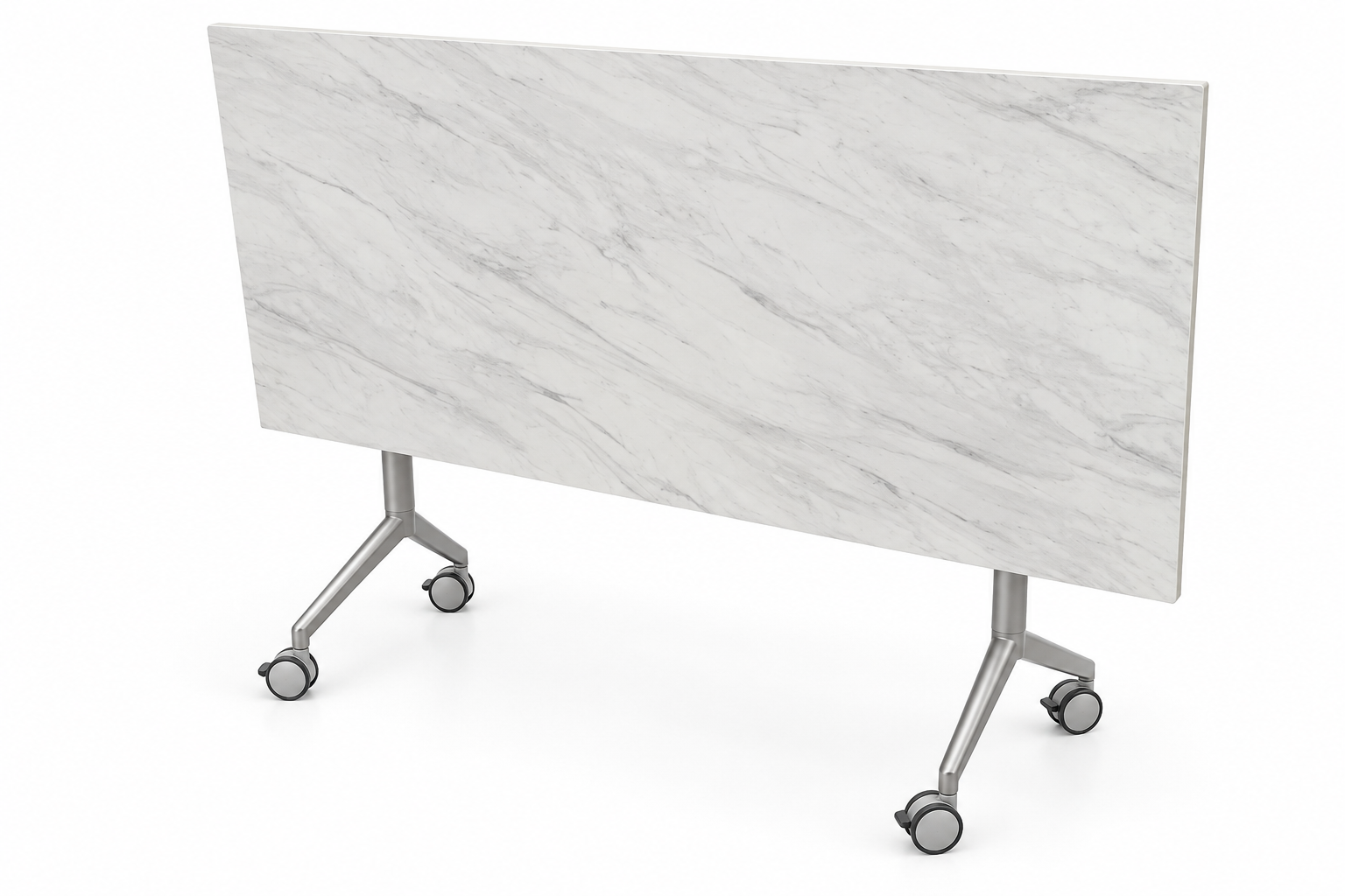 Lot de 2 tables basculantes effet marbre 120x60cm (Qté : 1) TAB645