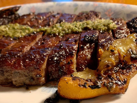 Delicious Steak with chimichurri  sauce  - Recipe to try!