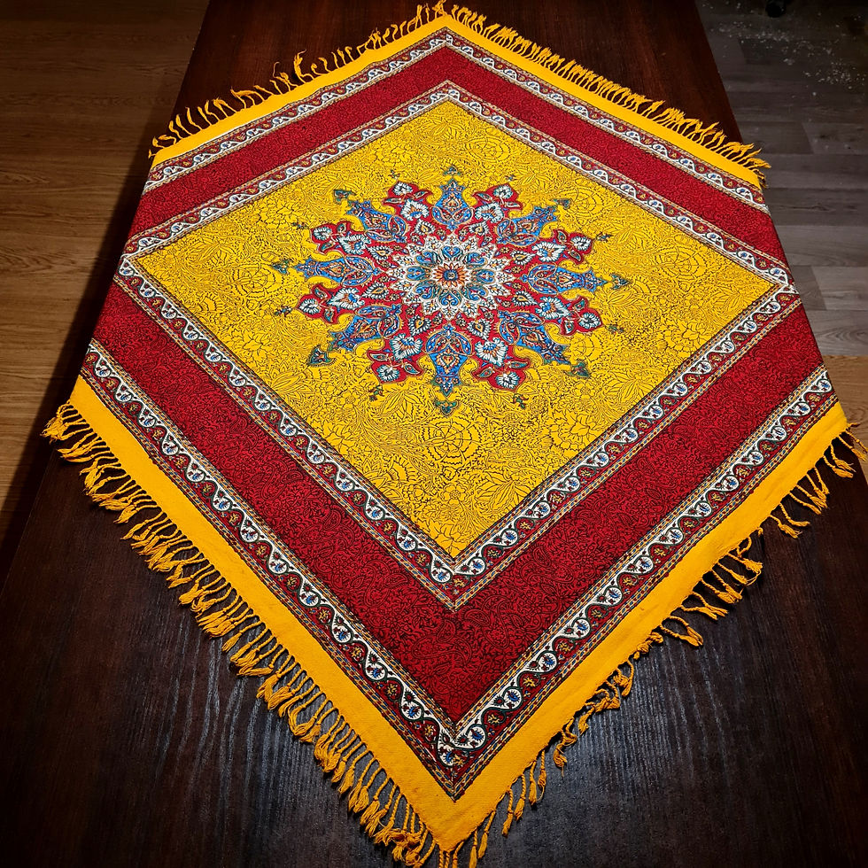 Miniaturbild: Tischdecke Ghalamkar #0020/handbedruckt/Wandtuch/Baumwolle/Orientalisch/Modern