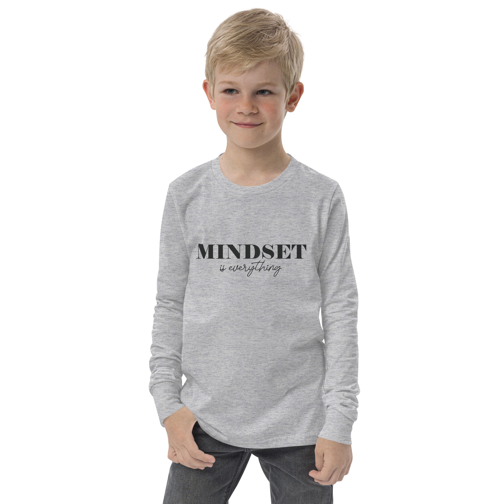 Youth Long Sleeve Custom Tee Mindset is Everything