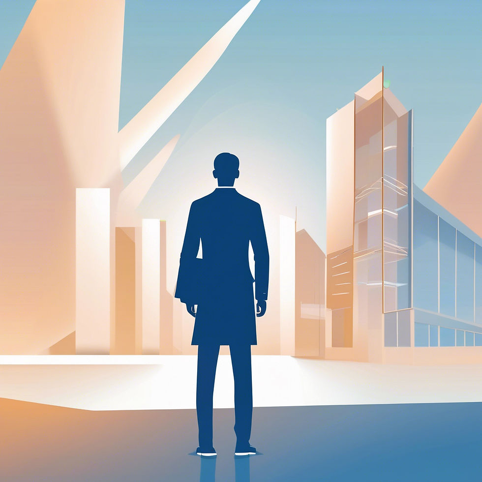 A modern, uplifting scene of a student standing confidently with application documents in