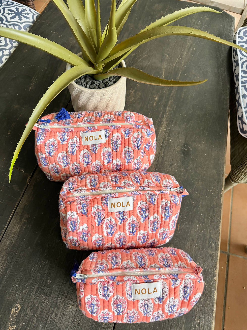 Thumbnail: Nevin Set of 3 Cosmetic Pouch