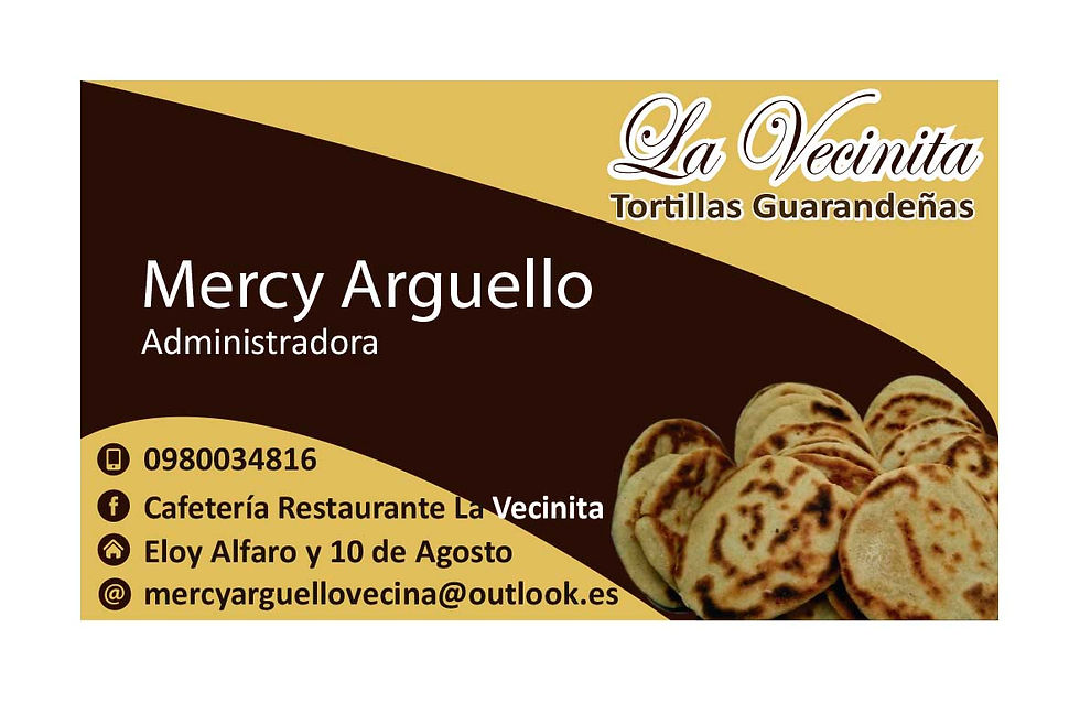 TARJETA LA VECINITA