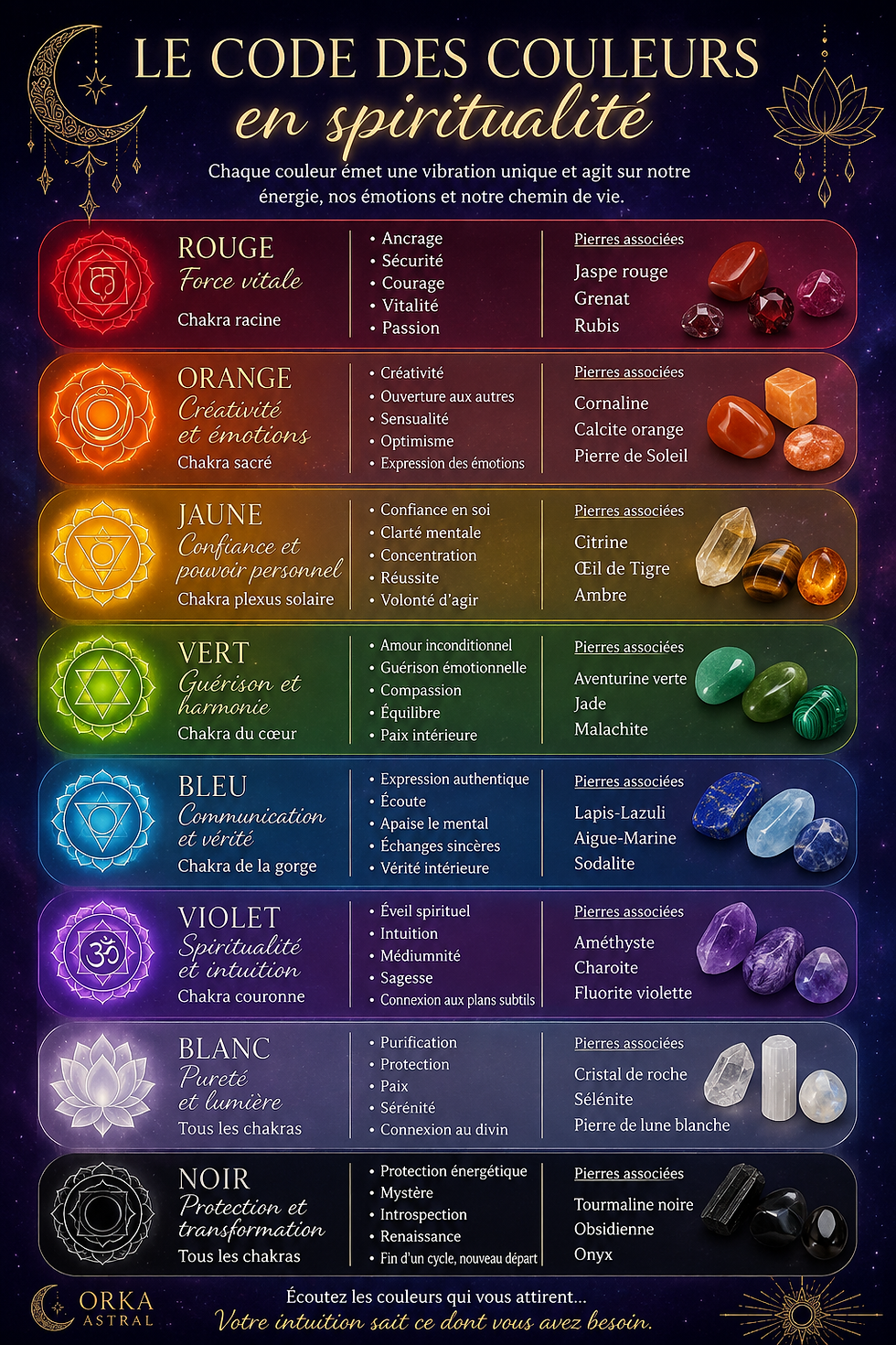 🌈 Le langage secret des couleurs en spiritualité : leur signification et leur énergie