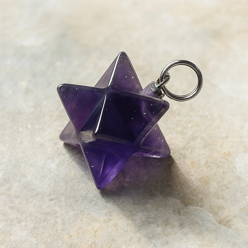 Pendentif Merkaba en Améthyste