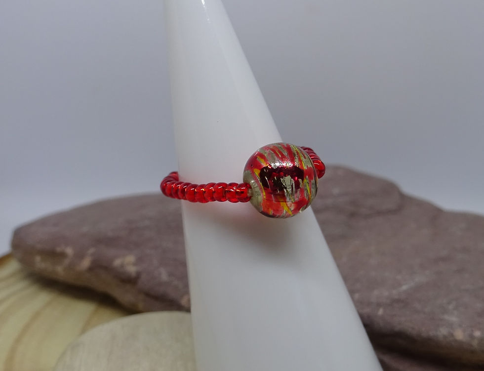 Thumbnail: Metallic Drizzle Red Ring