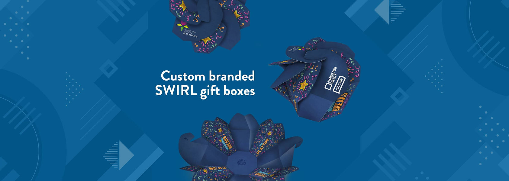 Custom Branded unique swirl Gift Box
