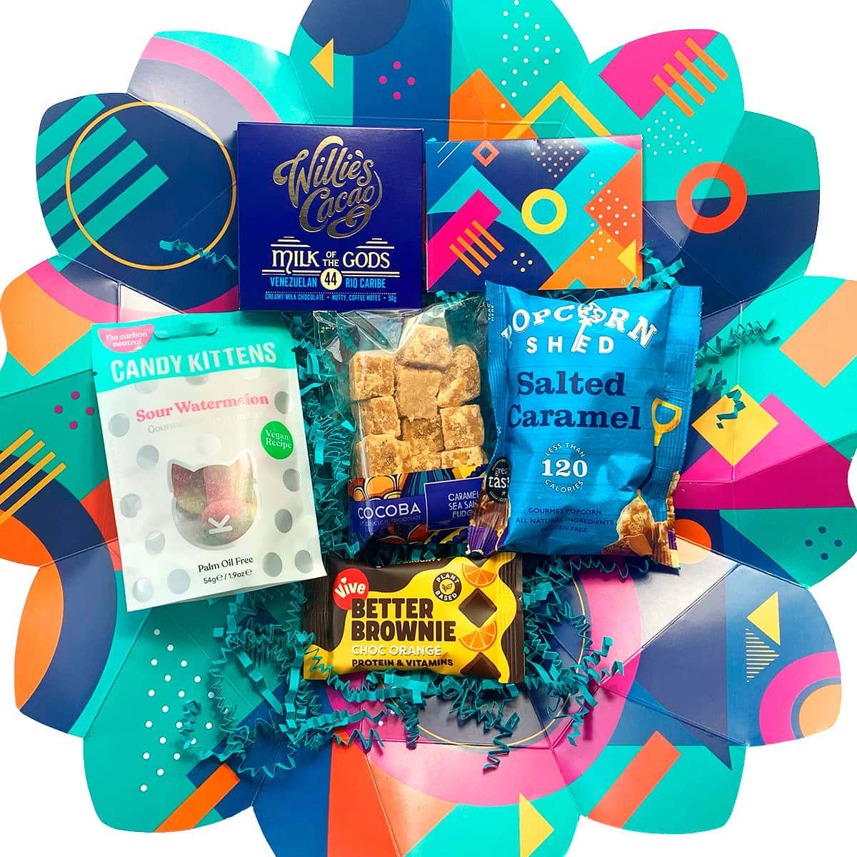 Chocolate and sweets hamper in unique gift box