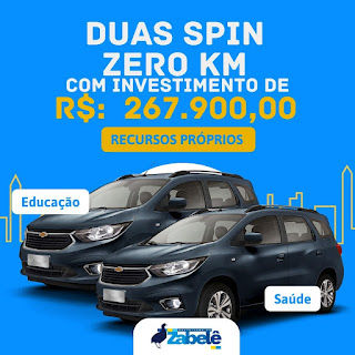 Com recursos próprios, prefeitura de Zabelê adquire duas Spin zero km