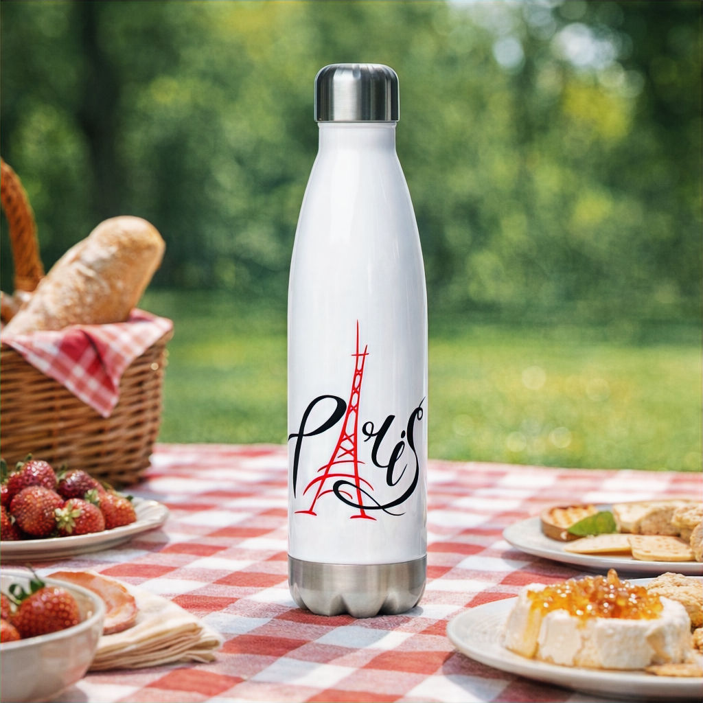 Edelstahl‑Flasche „Paris“ – Stilvoll & Nachhaltig