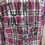 Thumbnail: F*CK YOU Screen Print On Upcycled Pink Plaid Shirt