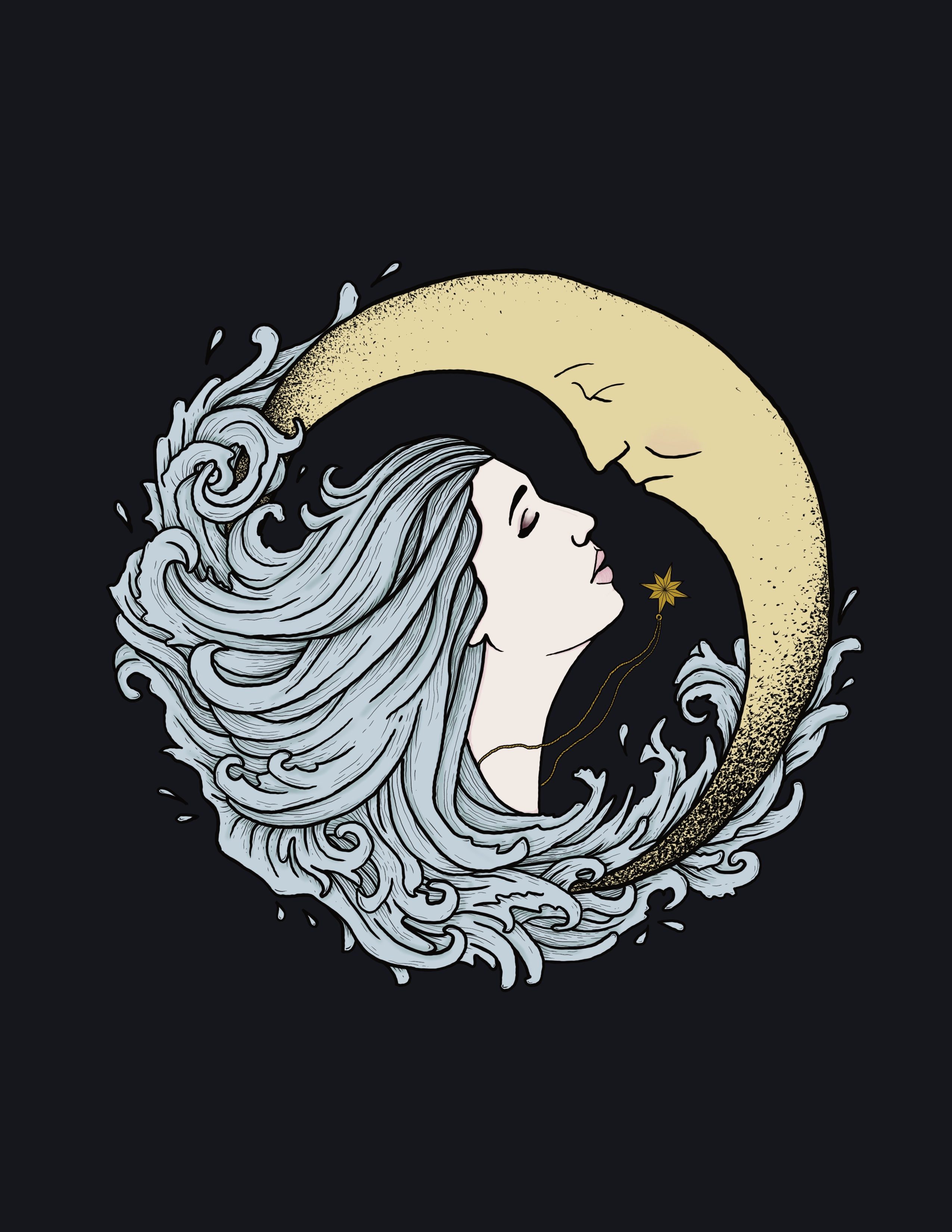 "The Ocean & The Moon" Print