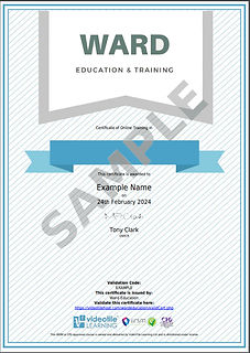 Conforming to General Health, Safety and Welfare in the Workplace Certificate