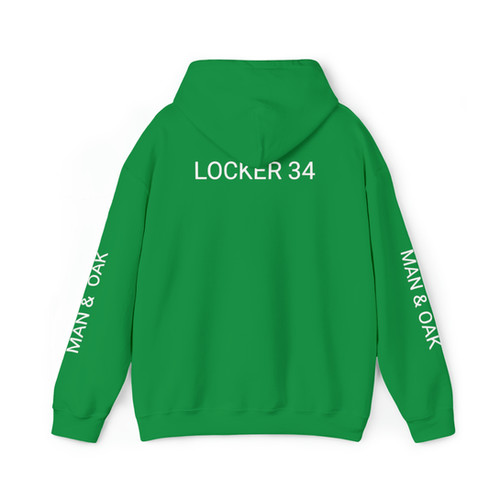 Heavy Blend Hooded Sweatshirt - LC Black Logo, Back Locker Number