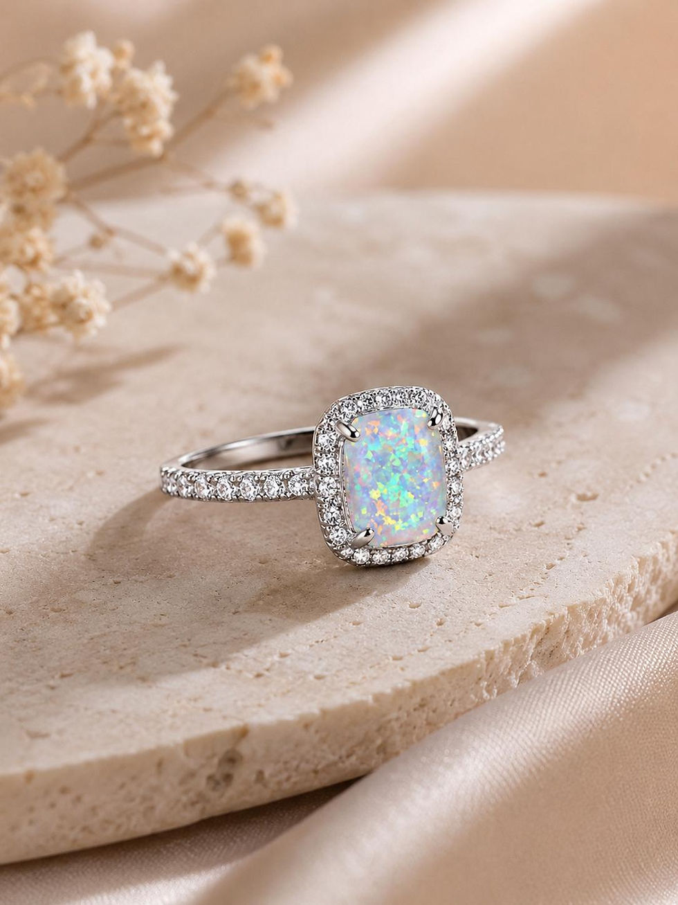 Miniatura: Anillo de ópalo Aurora