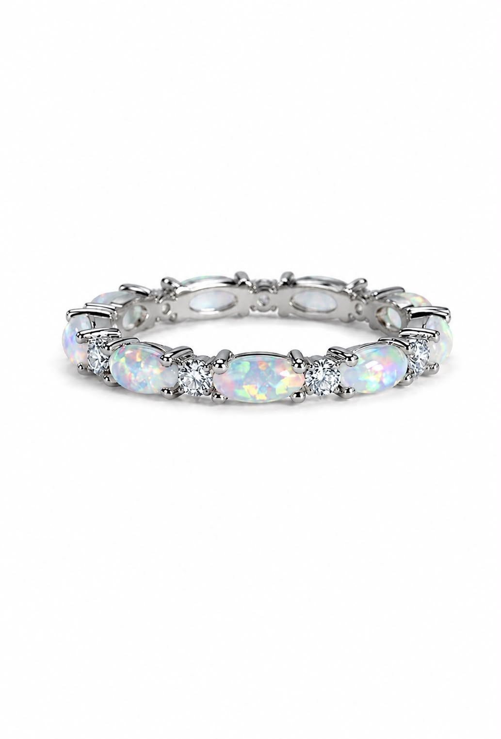 Anillo de plata con ópalo Aurora