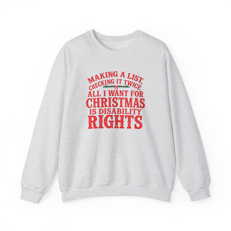 Miniatura: Disability Rights Christmas Crewneck Sweatshirt