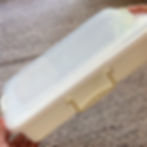 White, plastic sensory tub with lid