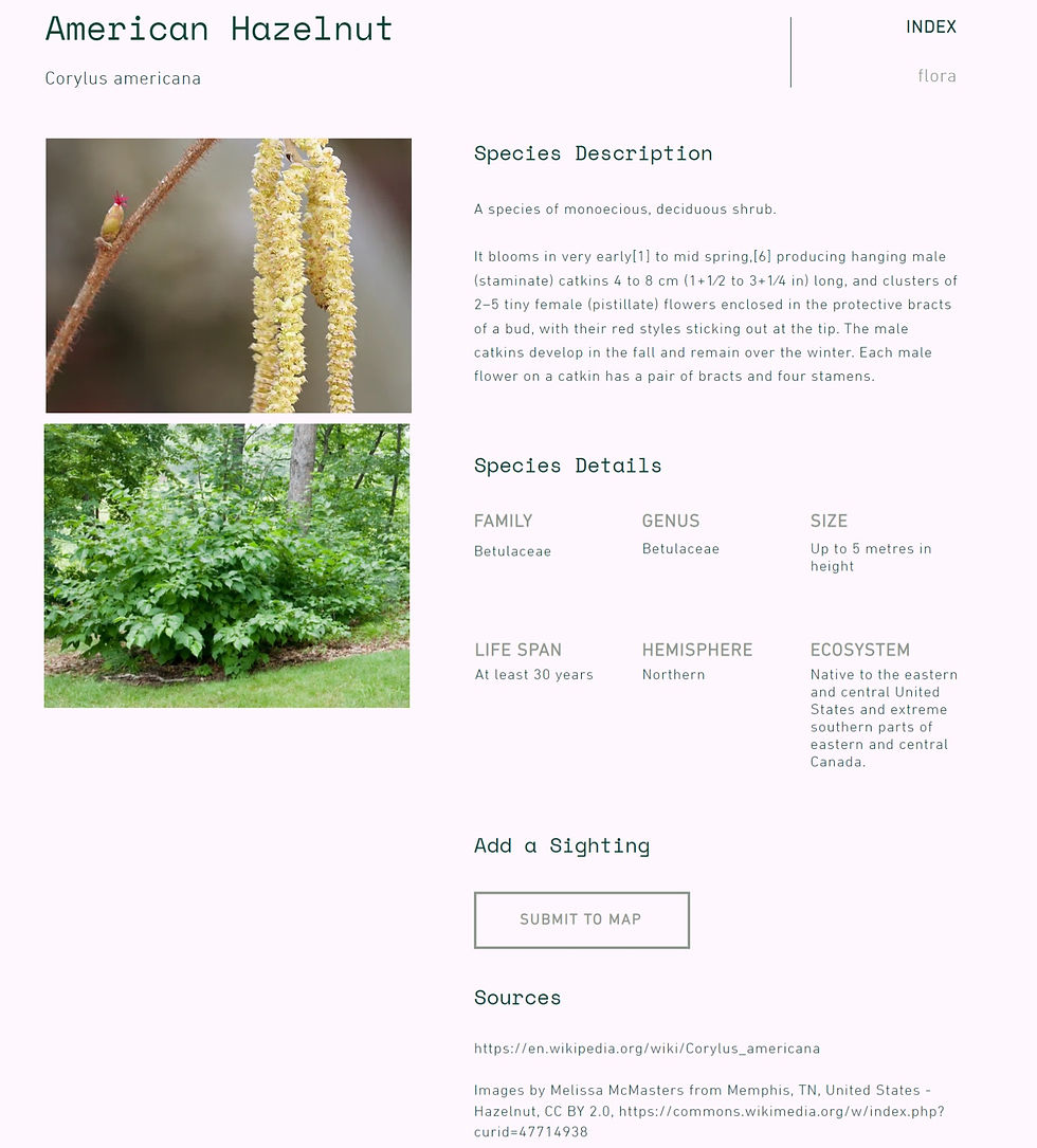 American Hazelnut Index Profile