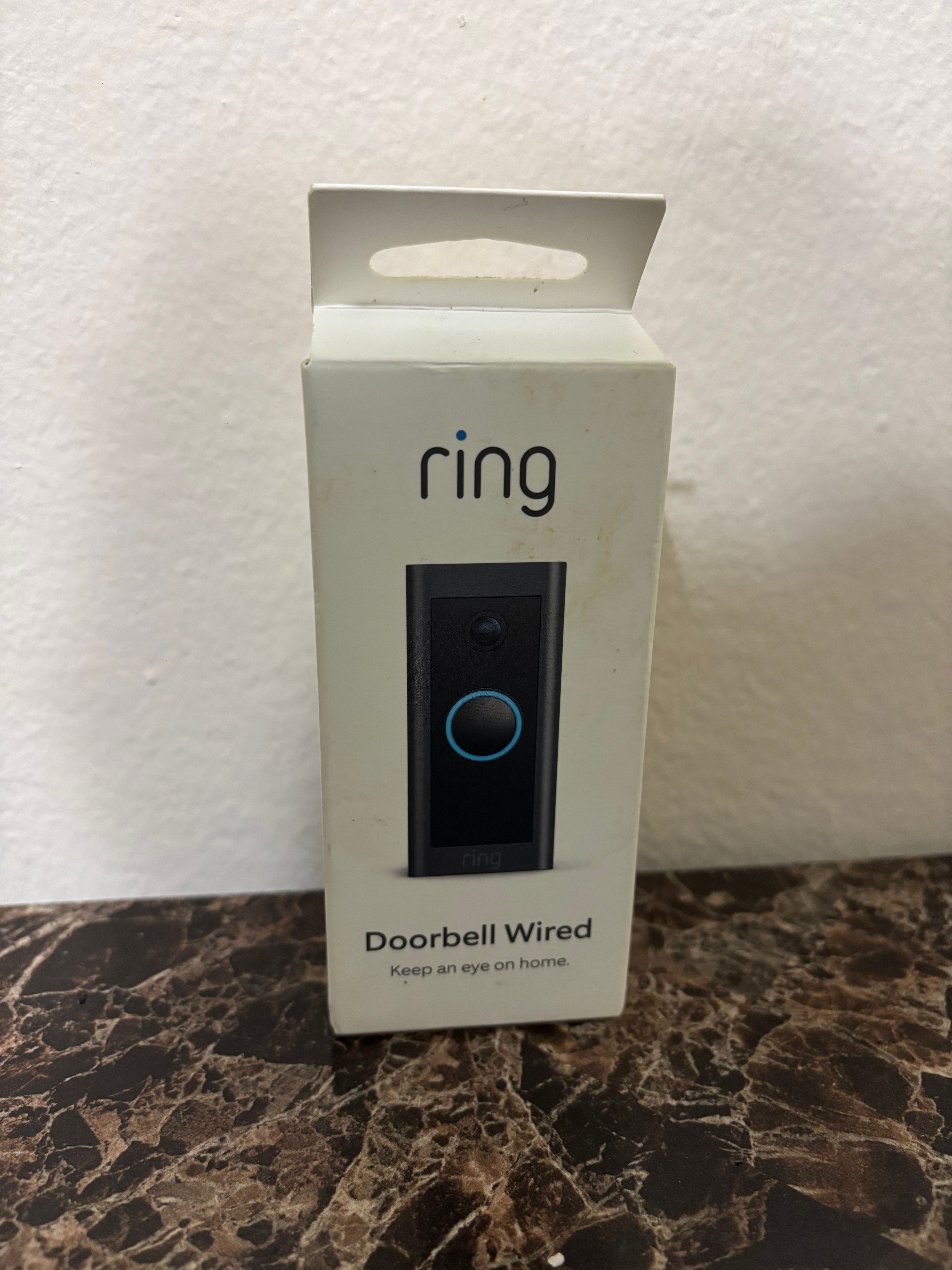 RING- WIRED VIDEO DOORBELL (NEW)