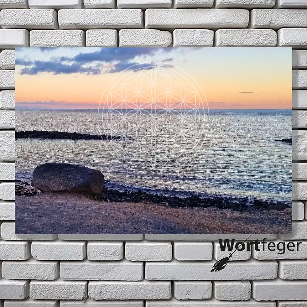 Miniaturbild: Universelle Geometrie: Weite Ruhe Blume des Lebens Lanzarote Wandbild für Meditation Wortfeger Atelier