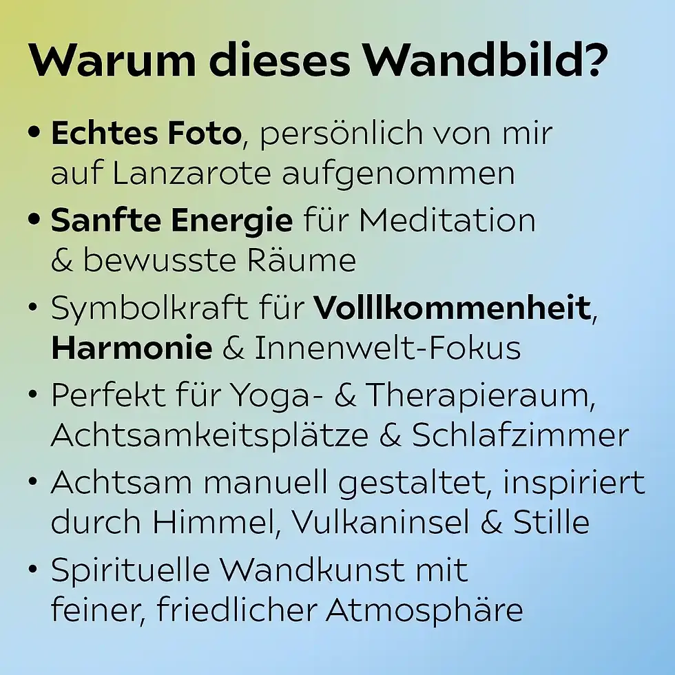 Miniaturbild: Bedeutung heilige Geometrie: Vulkanfels in der Brandung mit Blume des Lebens Wandbild Lanzarote Wortfeger Atelier