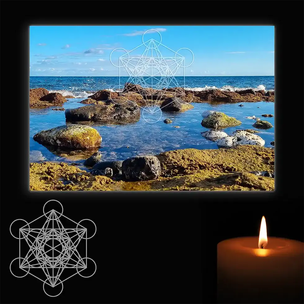 Miniaturbild: für Kreativität: Vulkanbad Metatrons Würfel Manifestation & Schöpfung Lanzarote-Wandbild Wortfeger Atelier