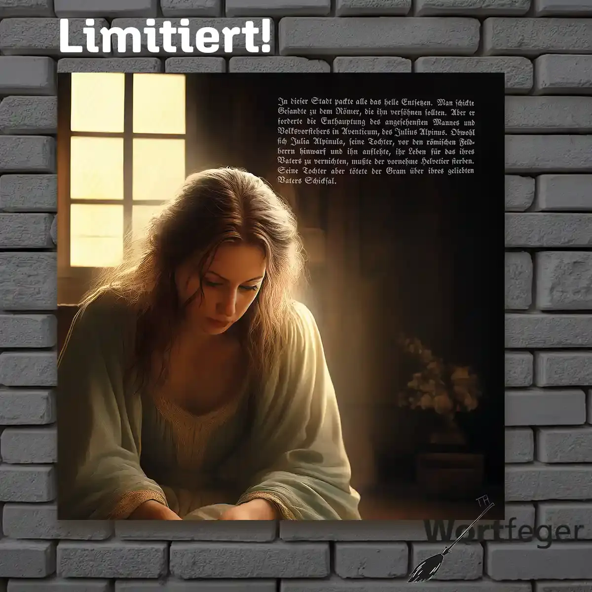 Buchkunst Limitiertes Wandbild Julia Alpinula historische Frauengeschichte Wortfeger Atelier