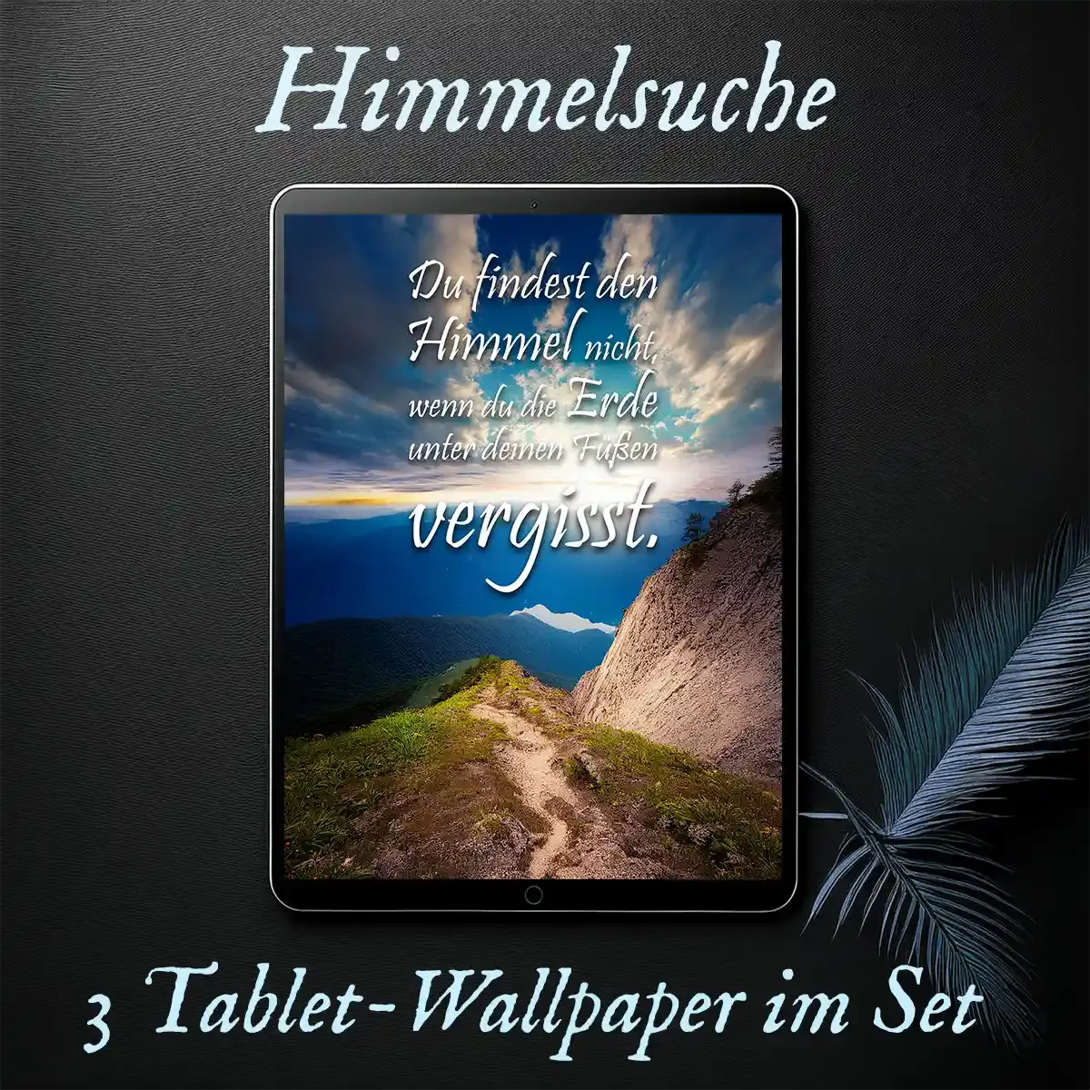 iPad Wallpaper: Spruchbilder Tablet-Hintergründe für Standfestigkeit & Ziele erreichen Wortfeger Atelier