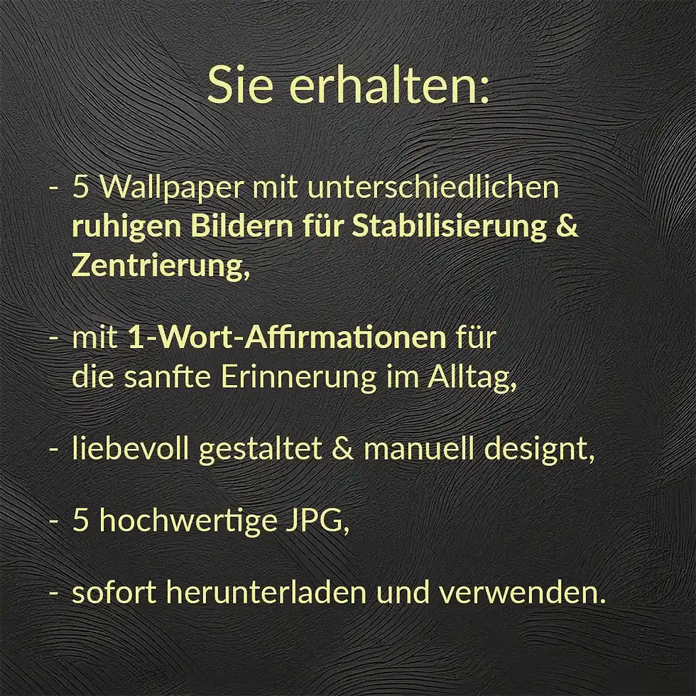 Miniaturbild: Set-Inhalt: 5 Handy Wallpaper Leise Leuchtwege für Hochsensible mit Affirmationen Wortfeger Atelier