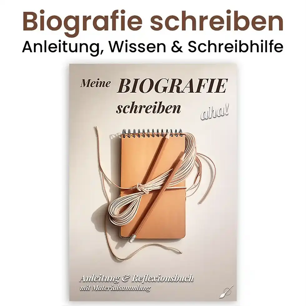 Autobiografie selbst schreiben: Meine Biografie schreiben, aha! Reflexionsbuch & Anleitung Ratgeber Wortfeger Atelier