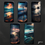 Miniaturbild: Shopbild: 5 Handy Wallpapers Vulkanstrand Set - Wortfeger Atelier